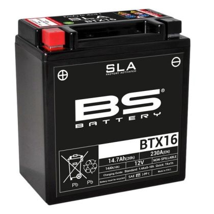 BS BATTERY BTX16 SLA 12V 14.7AH 230A L+