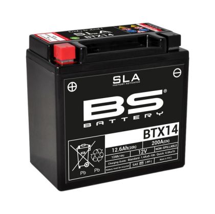 BS BATTERY BTX14 SLA 12V 12.6AH 200A R+