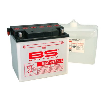 BS BATTERY B60-N24L-A 12V 29.5AH 280A R+