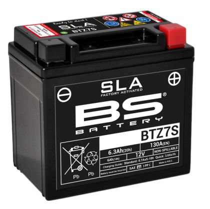 BS BATTERY BTZ7S-BS SLA 12V 6.3AH 130A R+