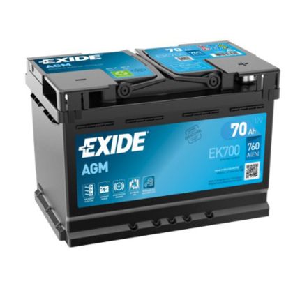 EXIDE AGM 70AH 760A R+