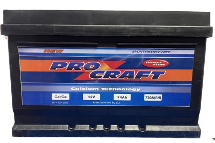 PROCRAFT 12V 74AH 720A R+