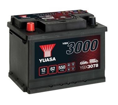 YUASA YBX3078 12V 60AH 550A L+