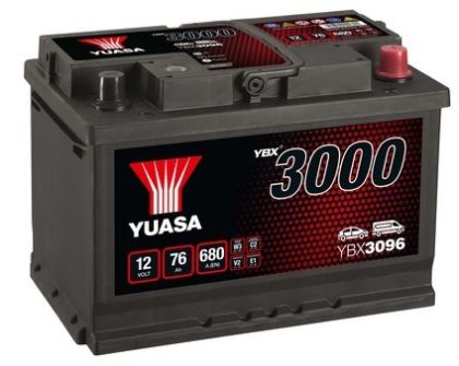 YUASA YBX3096 12V 76AH 680A R+