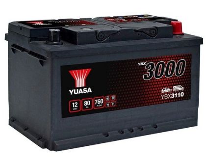 YUASA YBX3110 12V 80AH 760A R+