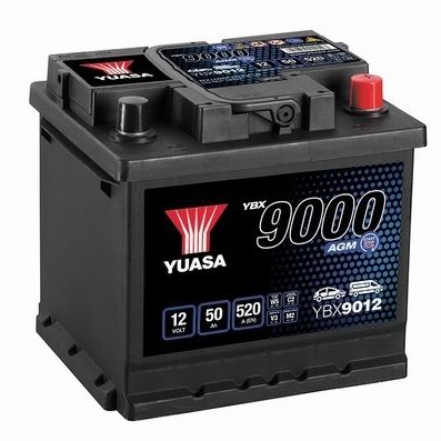 YUASA YBX9012 12V 50AH AGM 520A R+