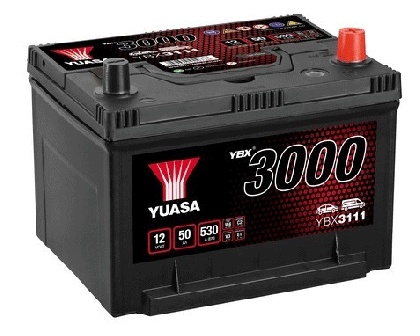 YUASA YBX3111 12V 50AH 530A R+