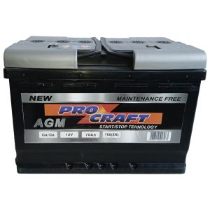 PROCRAFT 12V AGM 70AH 760A R+