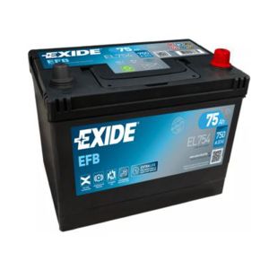 EXIDE EFB 75AH 750A JIS R+